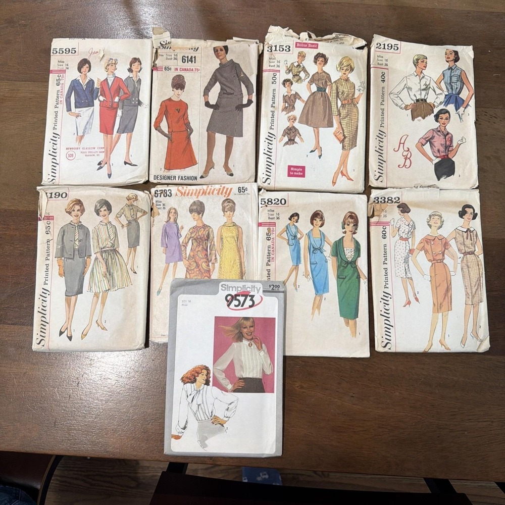 9- Vintage Mostly '60's Simplicity Women's Sewing Pattern Size 16